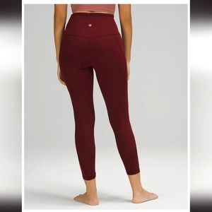 Lululemon Align HR Pant 25" size 4 in Red Merlot